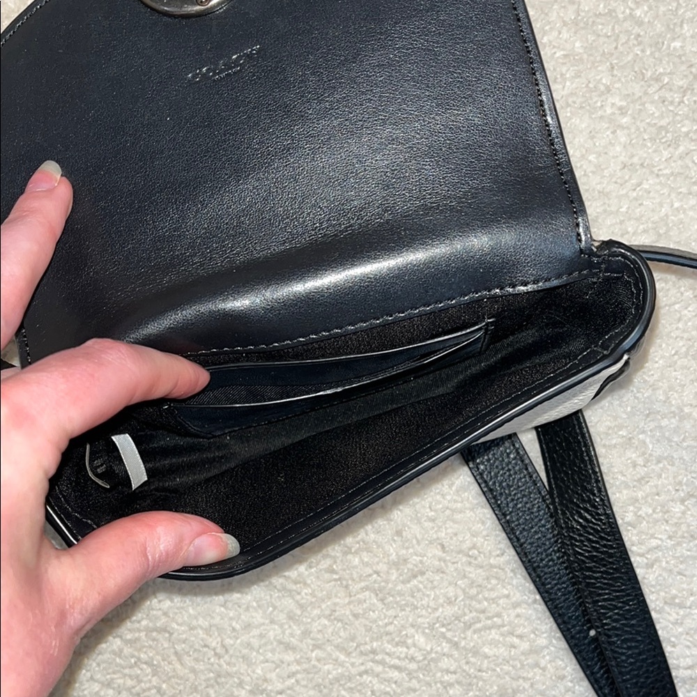 Coach Jade Leather Mini Belt Bag in Colorblock Crossbody Purse Adjustable Strap - Picture 6 of 6